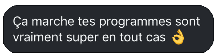 Capture d'un retour client MB PREPA