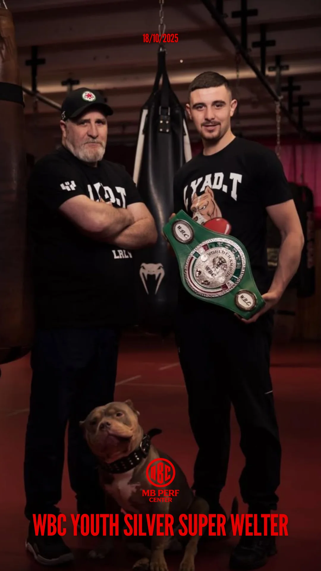 Lyad Tormos avec sa ceinture WBC Youth Silver