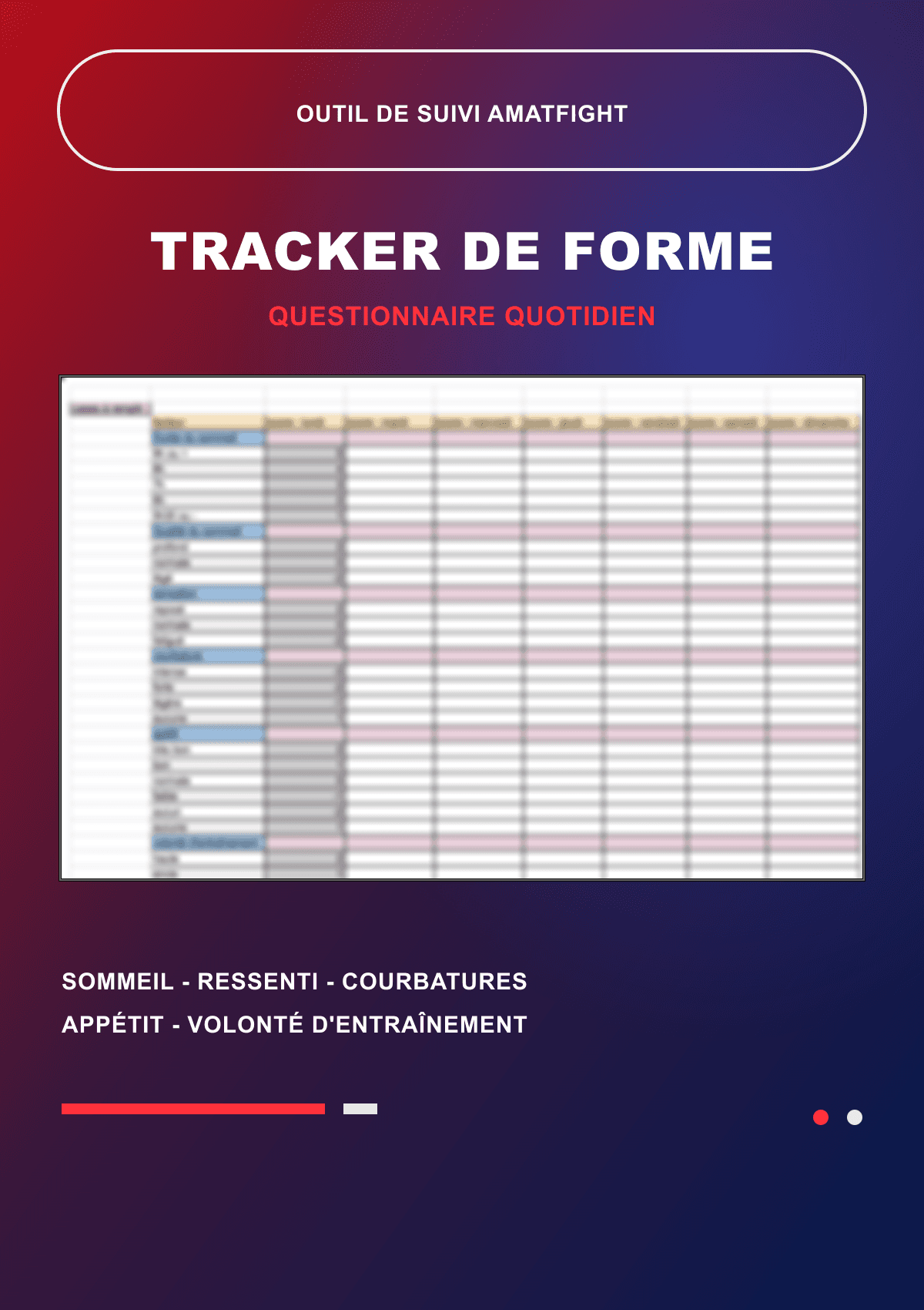 Aperçu du tracker AMATFIGHT