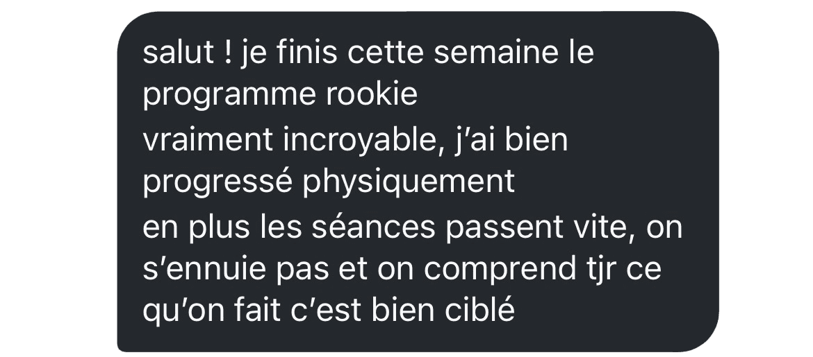 Capture d'un retour client MB PREPA