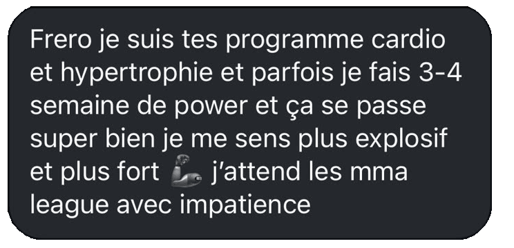 Capture d’un message client MB PREPA