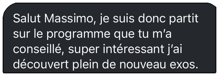 Capture d’un message client MB PREPA